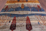 Tribal Persian Gabbeh Handmade Wool Rug - 6' 10" X 9' 8" - Golden Nile