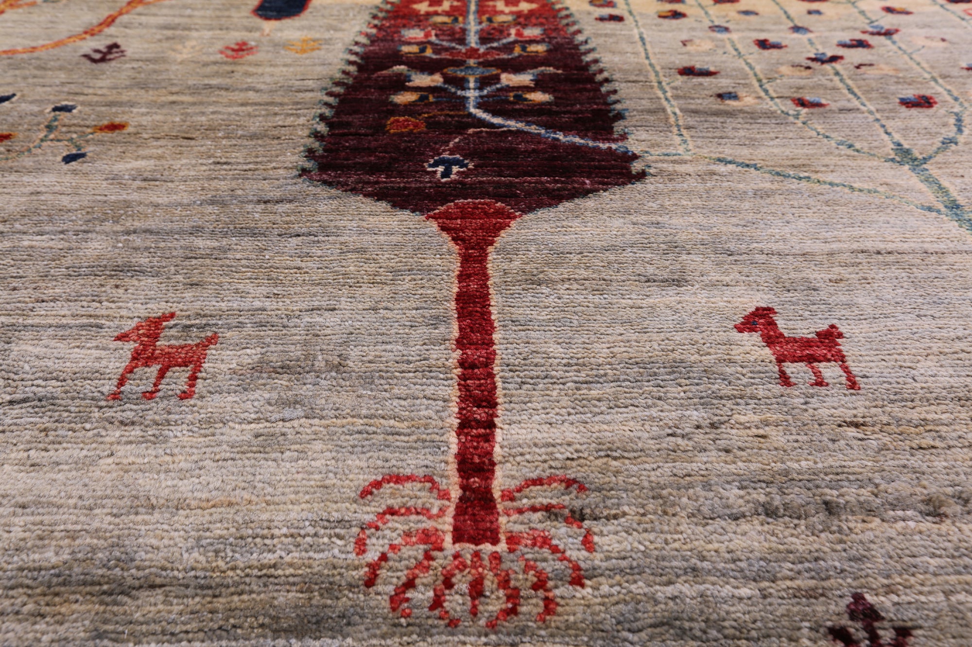 Tribal Persian Gabbeh Handmade Wool Rug - 6' 10" X 9' 8" - Golden Nile