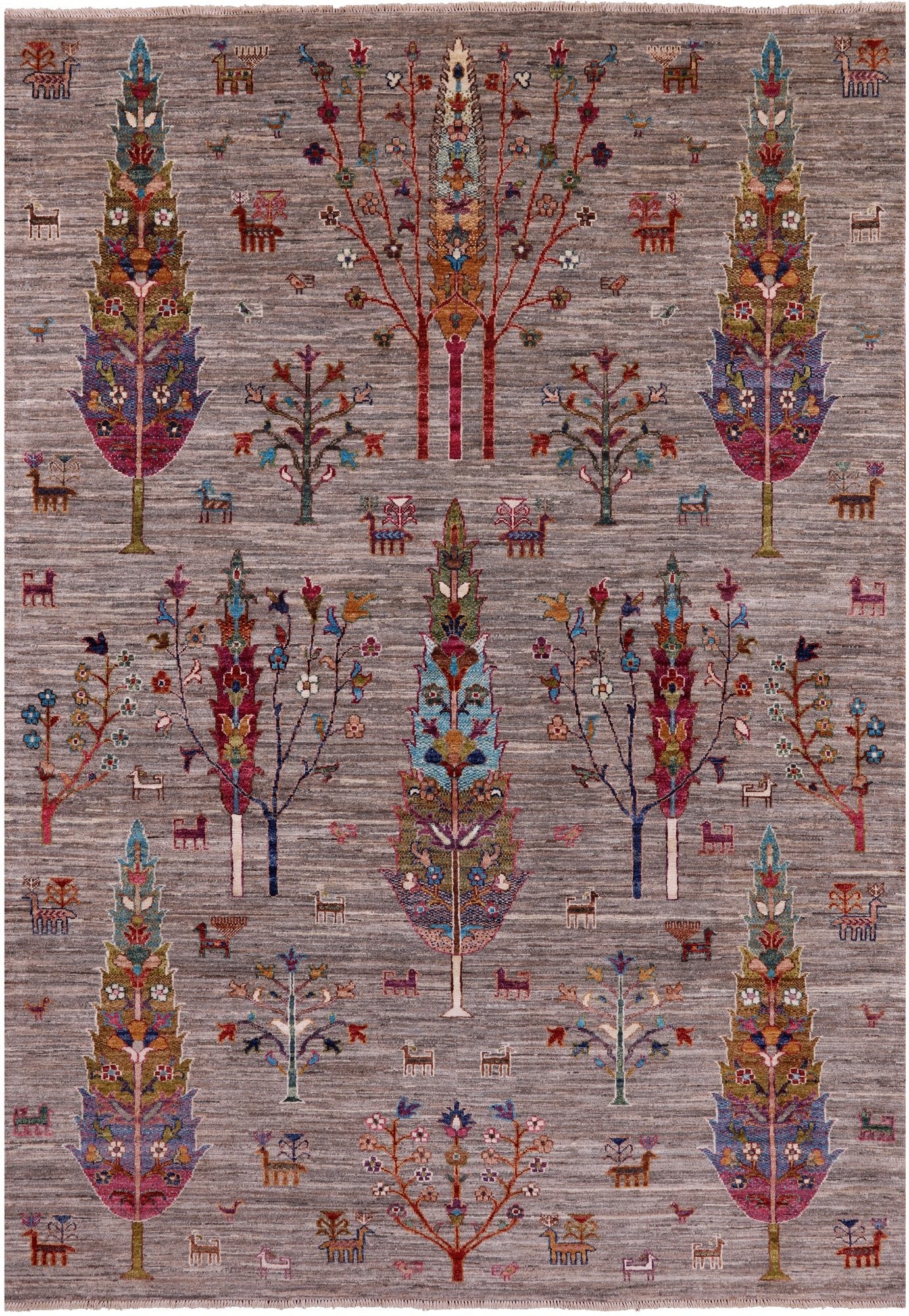 Tribal Persian Gabbeh Handmade Wool Rug - 5' 9" X 8' 1" - Golden Nile