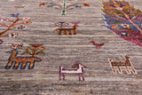 Tribal Persian Gabbeh Handmade Wool Rug - 5' 9" X 8' 1" - Golden Nile