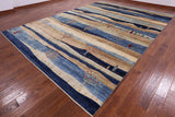 Tribal Persian Gabbeh Hand Knotted Wool Rug - 9' 9" X 13' 6" - Golden Nile