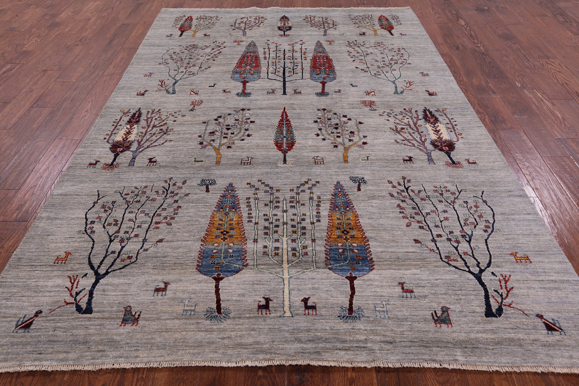 Tribal Persian Gabbeh Hand Knotted Wool Rug - 6' 5" X 9' 5" - Golden Nile