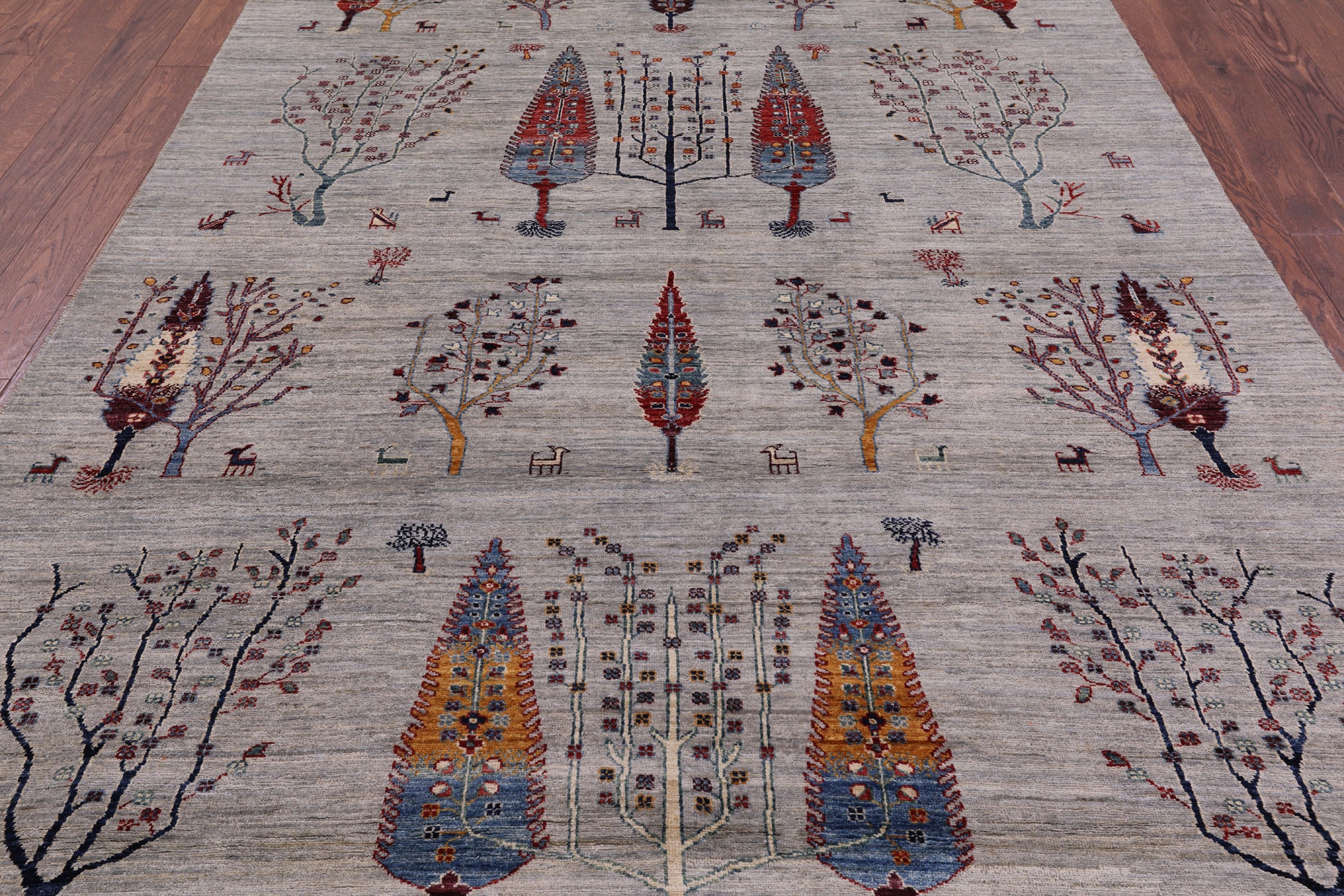 Tribal Persian Gabbeh Hand Knotted Wool Rug - 6' 5" X 9' 5" - Golden Nile