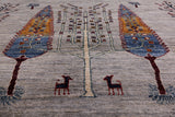 Tribal Persian Gabbeh Hand Knotted Wool Rug - 6' 5" X 9' 5" - Golden Nile