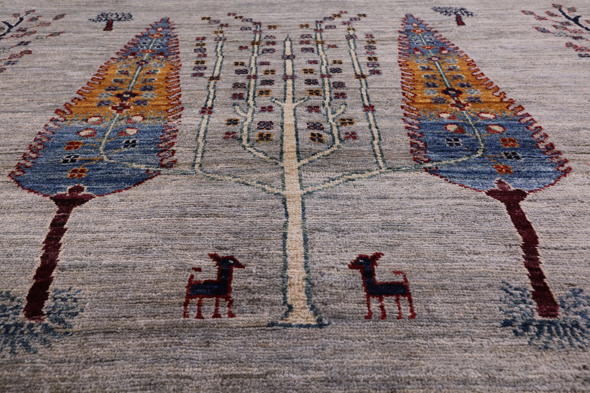 Tribal Persian Gabbeh Hand Knotted Wool Rug - 6' 5" X 9' 5" - Golden Nile