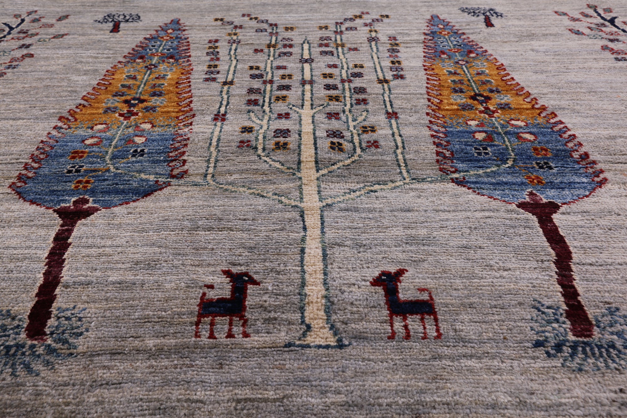 Tribal Persian Gabbeh Hand Knotted Wool Rug - 6' 5" X 9' 5" - Golden Nile