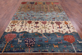 Tribal Persian Gabbeh Hand Knotted Wool Rug - 6' 5" X 9' 7" - Golden Nile