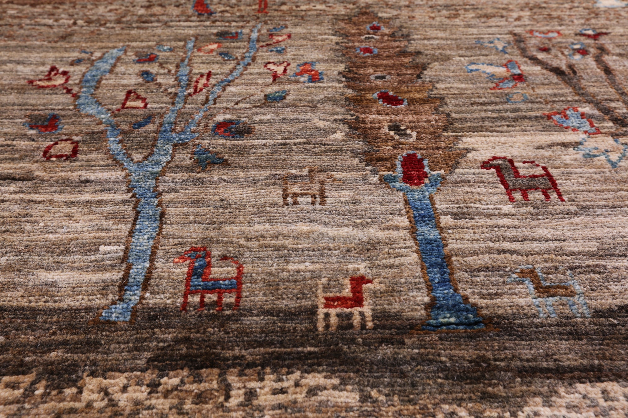Tribal Persian Gabbeh Handmade Wool Rug - 5' 11" X 8' 5" - Golden Nile