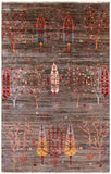 Tribal Persian Gabbeh Hand Knotted Wool Rug - 3' 10" X 6' 1" - Golden Nile