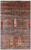 Tribal Persian Gabbeh Hand Knotted Wool Rug - 3' 10" X 6' 1" - Golden Nile