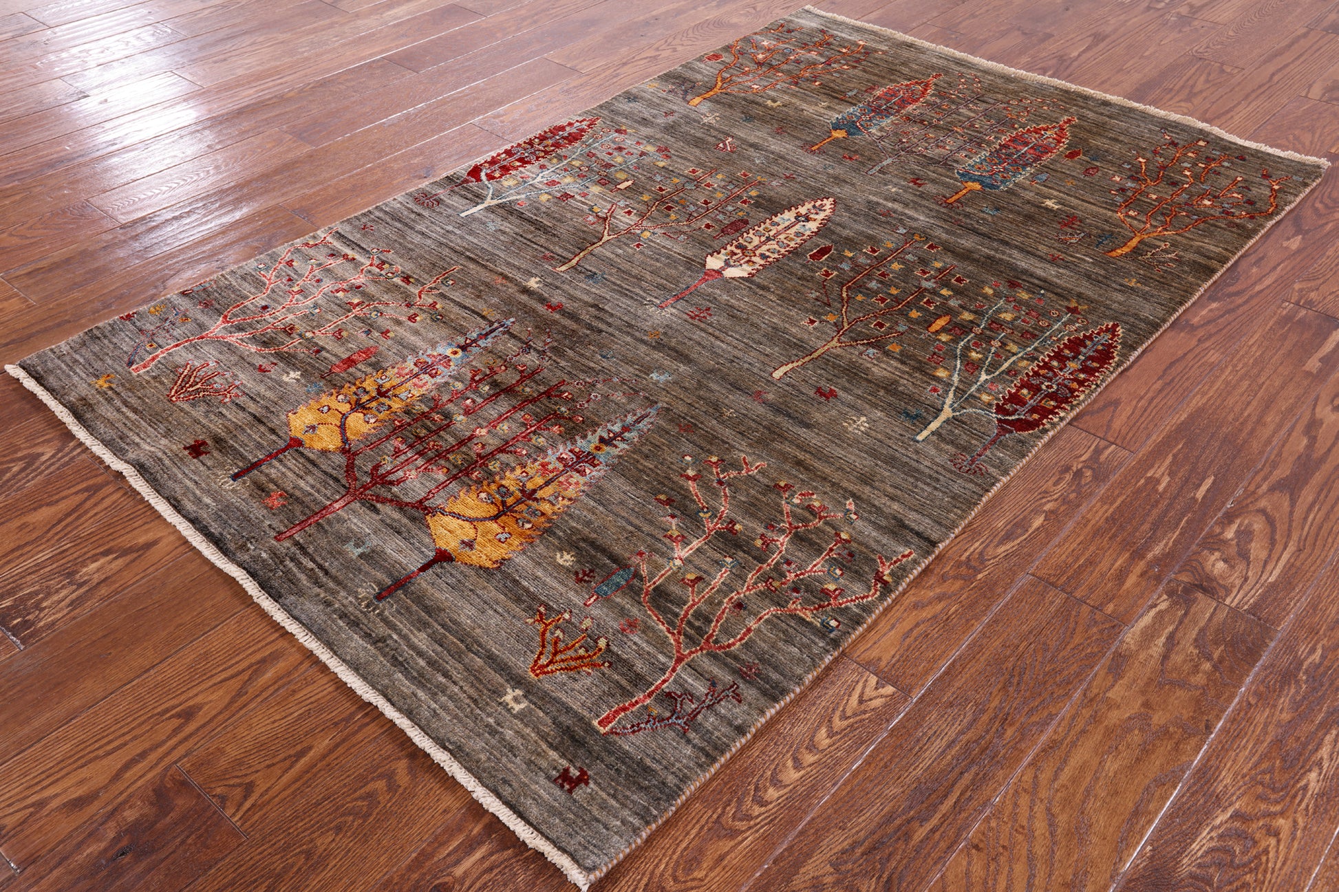 Tribal Persian Gabbeh Hand Knotted Wool Rug - 3' 10" X 6' 1" - Golden Nile