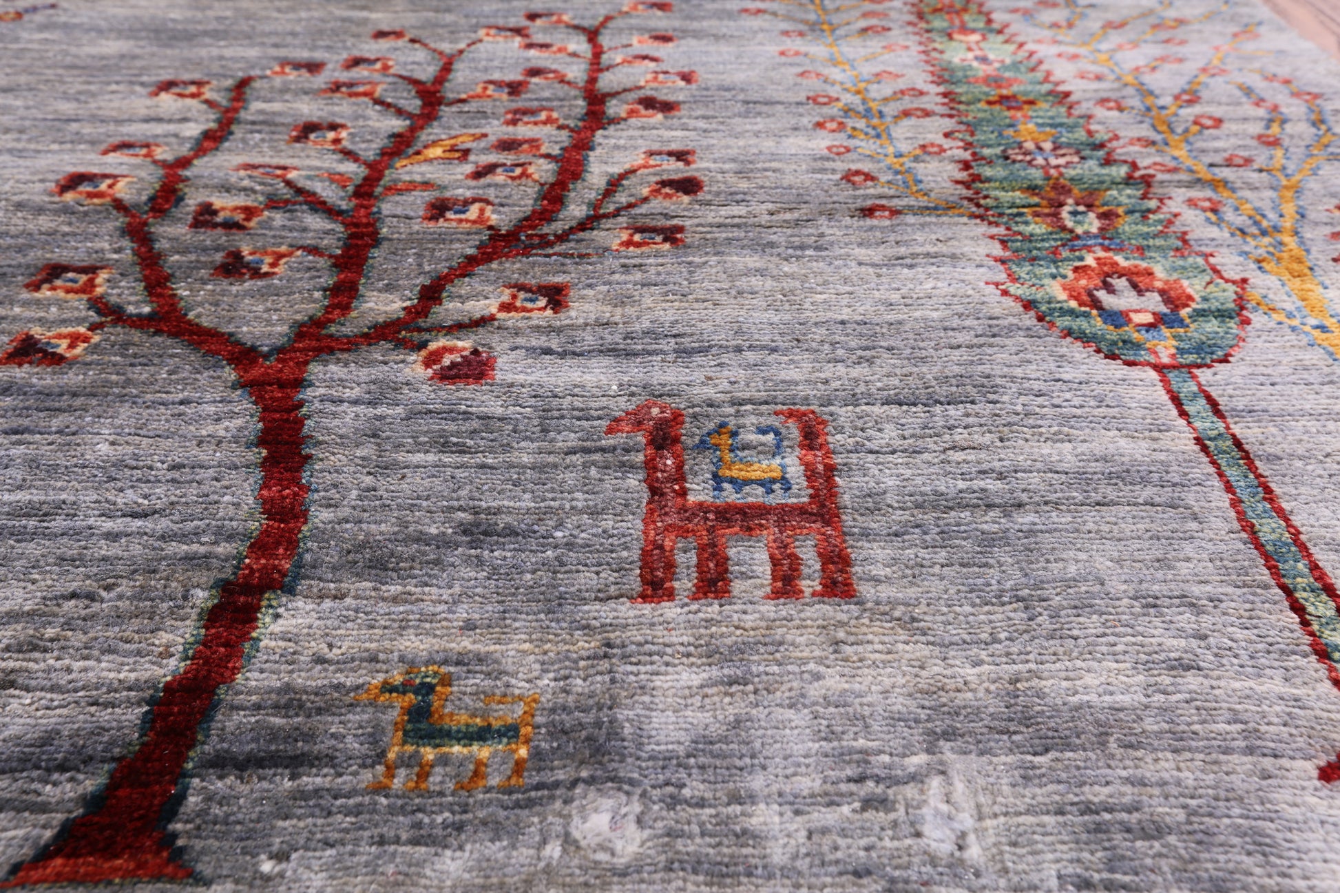 Tribal Persian Gabbeh Handmade Wool Rug - 5' 8" X 7' 8" - Golden Nile