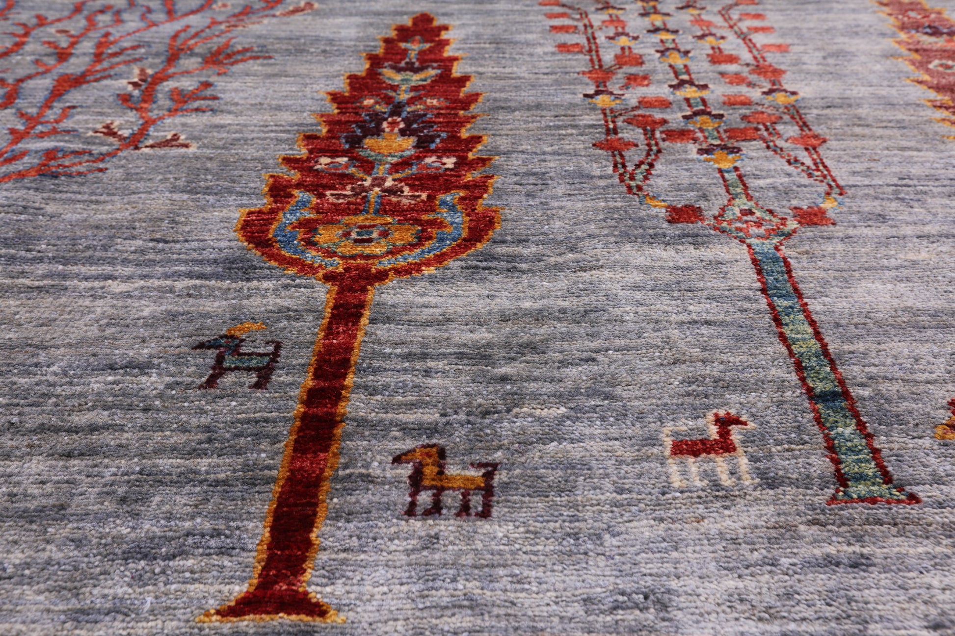 Tribal Persian Gabbeh Handmade Wool Rug - 5' 8" X 7' 8" - Golden Nile