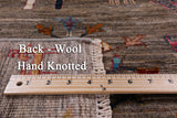 Tribal Persian Gabbeh Handmade Wool Rug - 5' 1" X 6' 10" - Golden Nile