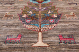 Tribal Persian Gabbeh Handmade Wool Rug - 5' 1" X 6' 10" - Golden Nile