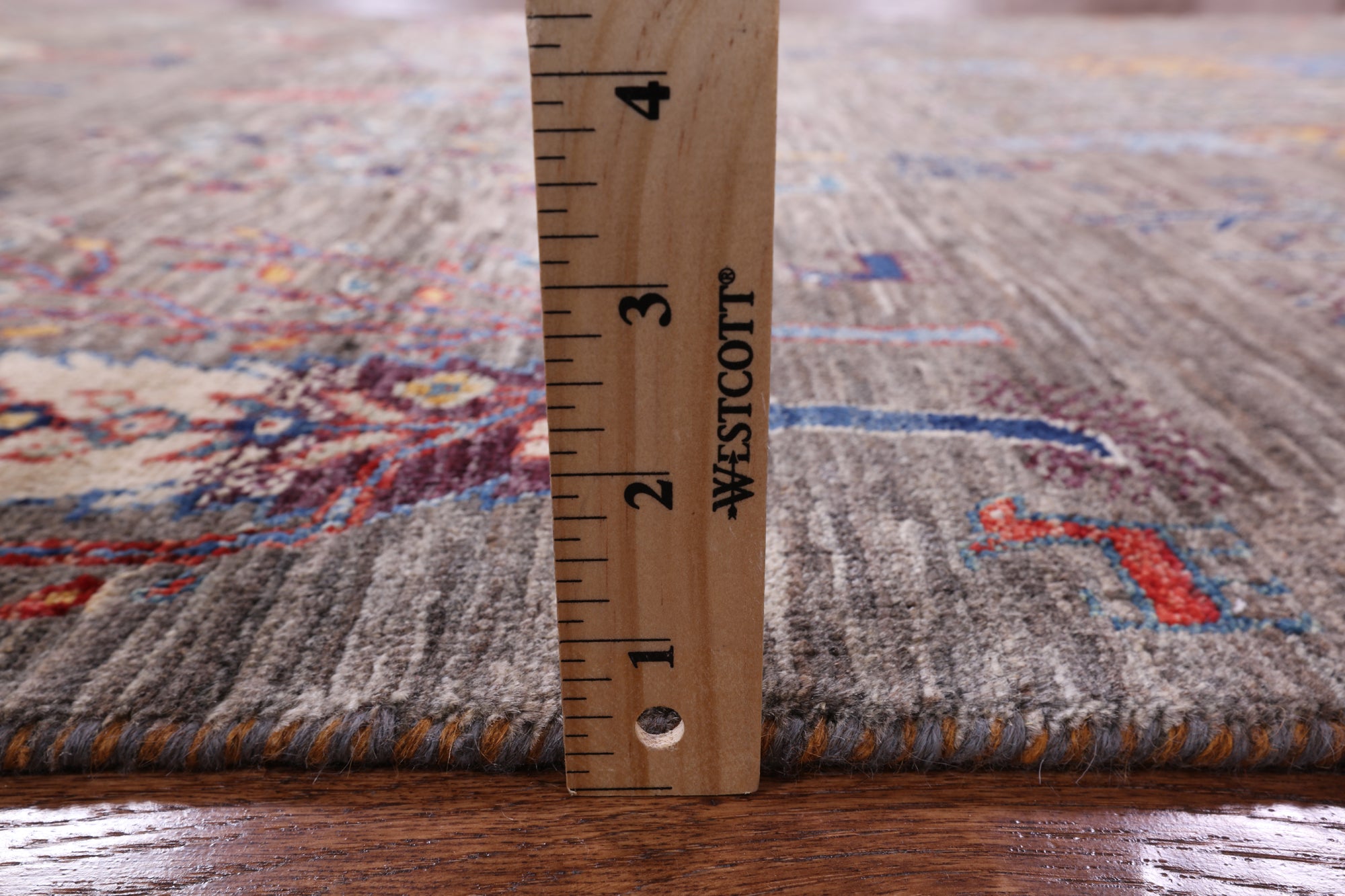 Tribal Persian Gabbeh Hand Knotted Wool Rug - 4' 10" X 6' 6" - Golden Nile