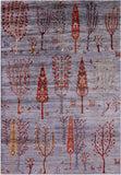 Tribal Persian Gabbeh Hand Knotted Wool Rug - 4' 5" X 6' 5" - Golden Nile