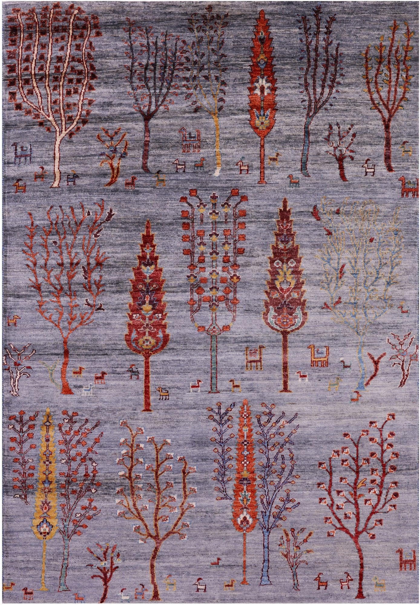 Tribal Persian Gabbeh Hand Knotted Wool Rug - 4' 5" X 6' 5" - Golden Nile