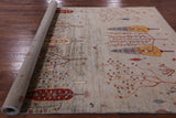Tribal Persian Gabbeh Hand Knotted Wool Rug - 6' 4" X 9' 7" - Golden Nile