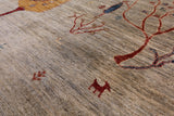 Tribal Persian Gabbeh Hand Knotted Wool Rug - 6' 4" X 9' 7" - Golden Nile
