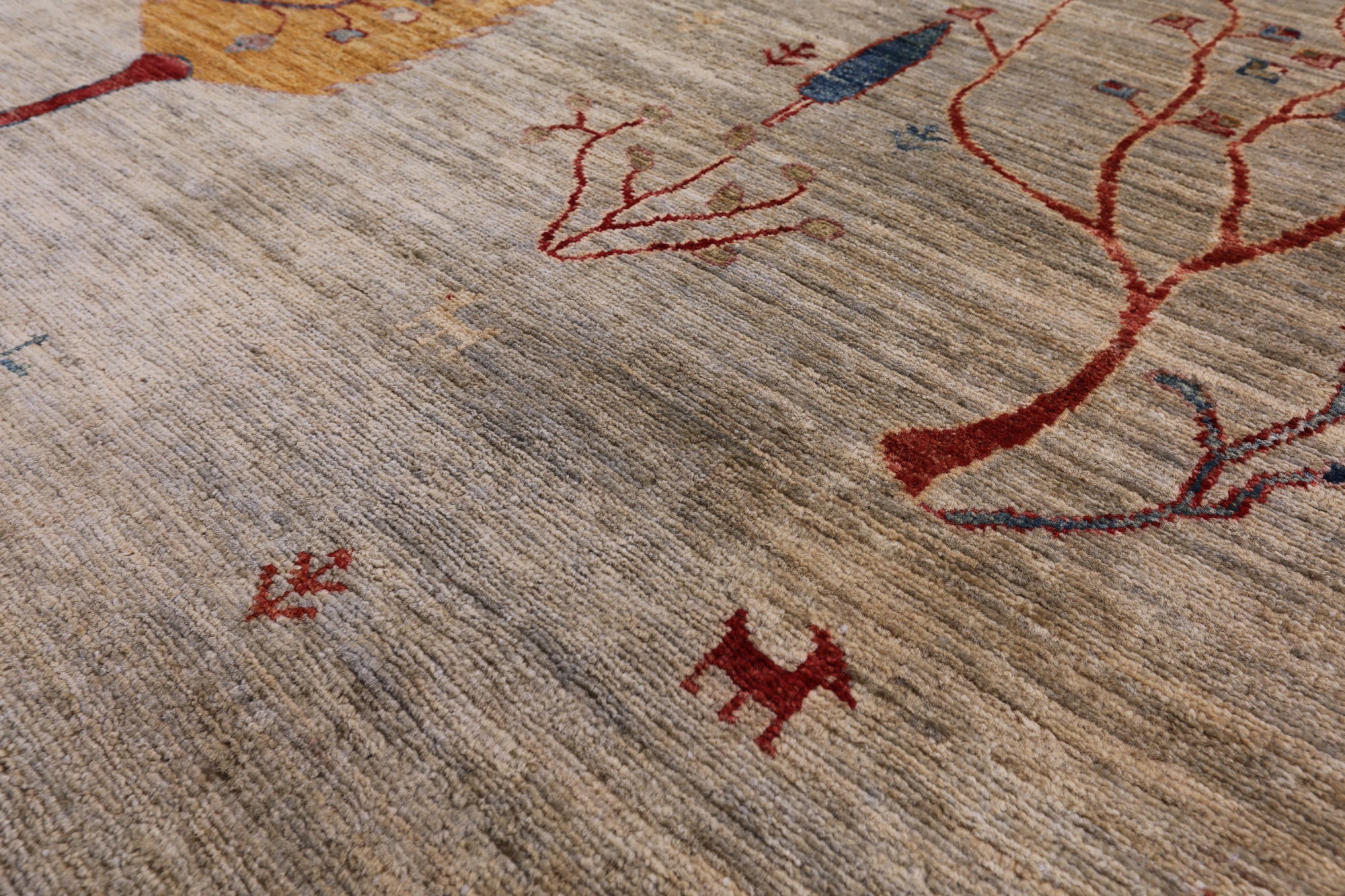 Tribal Persian Gabbeh Hand Knotted Wool Rug - 6' 4" X 9' 7" - Golden Nile