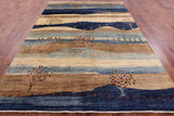 Tribal Persian Gabbeh Hand Knotted Wool Rug - 6' 9" X 9' 9" - Golden Nile