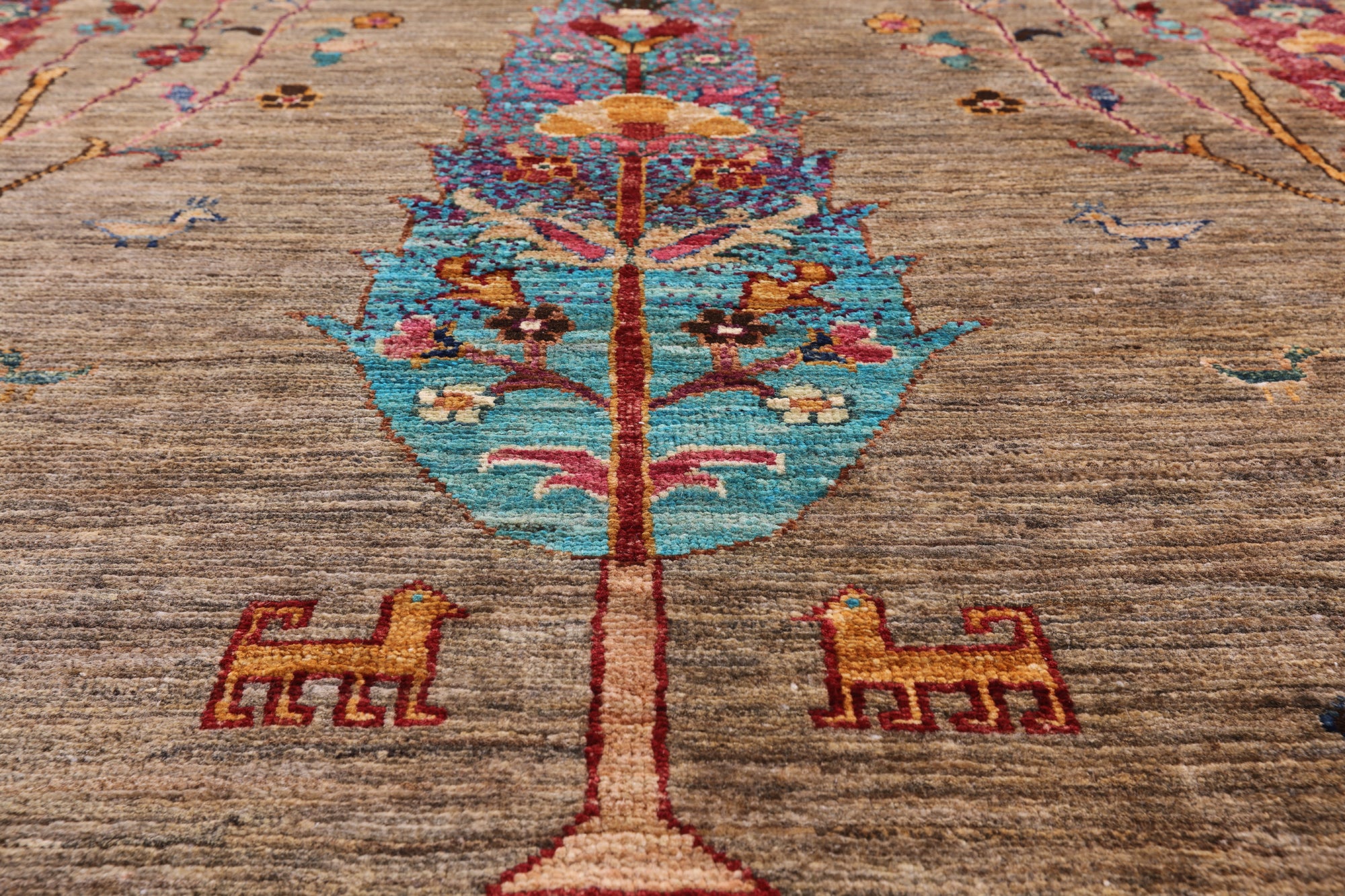 Tribal Persian Gabbeh Handmade Wool Rug - 5' 8" X 7' 10" - Golden Nile