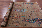 Tribal Persian Gabbeh Handmade Wool Rug - 5' 8" X 7' 10" - Golden Nile