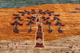Tribal Persian Gabbeh Handmade Wool Rug - 5' 9" X 8' 1" - Golden Nile