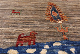 Tribal Persian Gabbeh Handmade Wool Rug - 5' 9" X 8' 1" - Golden Nile