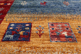 Tribal Persian Gabbeh Hand Knotted Wool Rug - 4' 10" X 6' 7" - Golden Nile