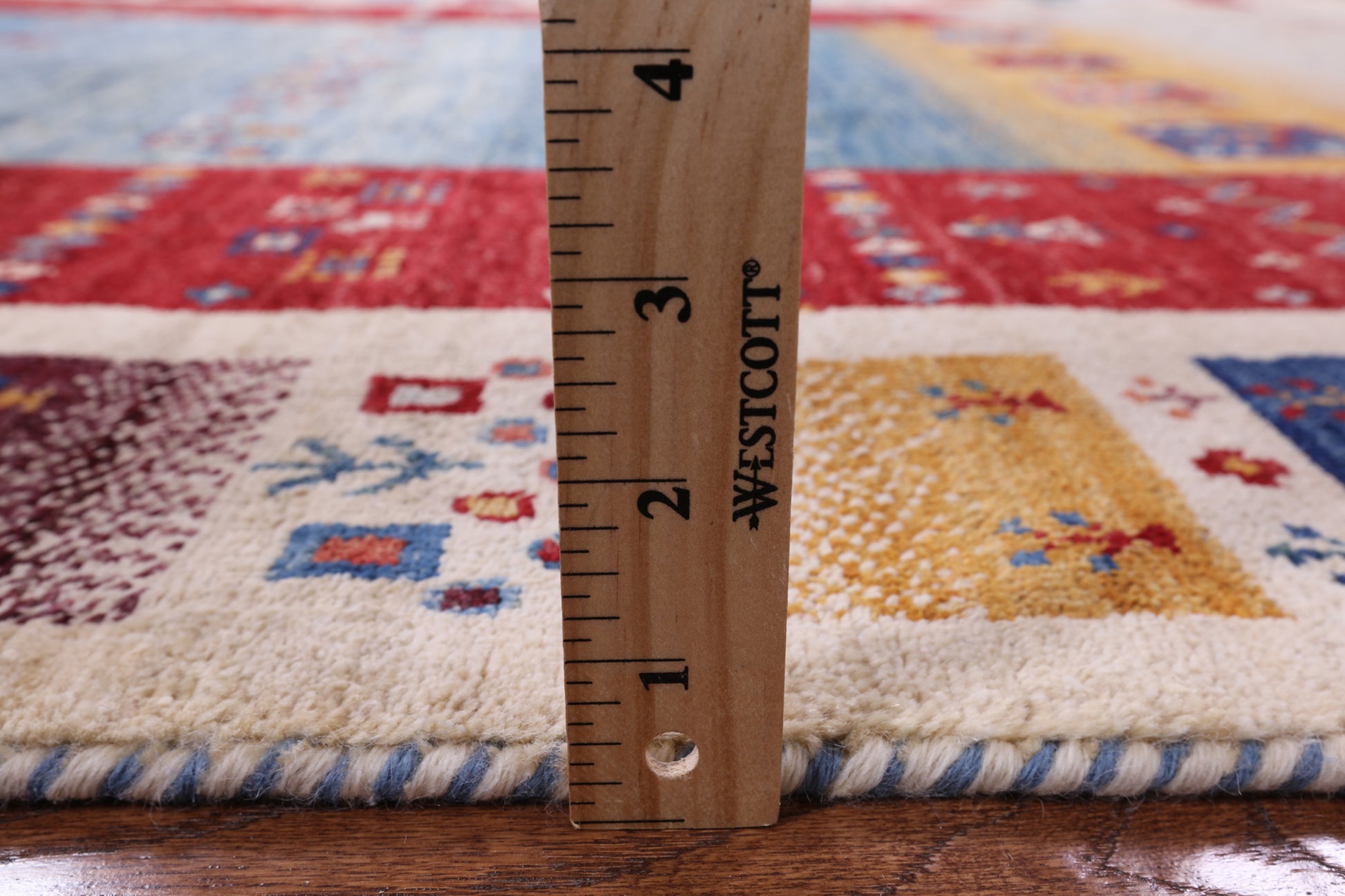 Tribal Persian Gabbeh Hand Knotted Wool Rug - 4' 10" X 6' 7" - Golden Nile