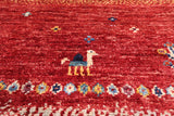 Tribal Persian Gabbeh Hand Knotted Wool Rug - 4' 9" X 6' 10" - Golden Nile