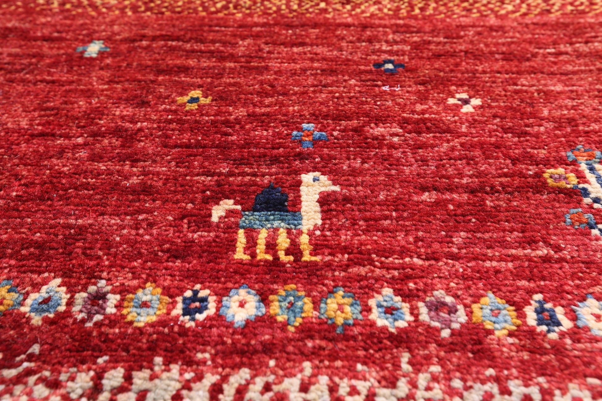 Tribal Persian Gabbeh Hand Knotted Wool Rug - 4' 9" X 6' 10" - Golden Nile