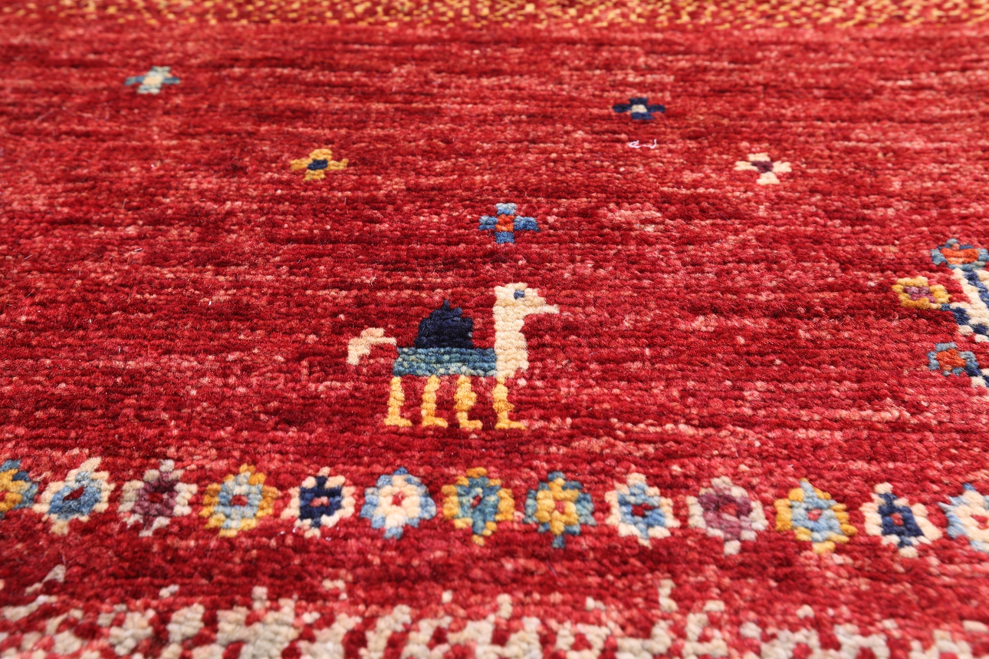 Tribal Persian Gabbeh Hand Knotted Wool Rug - 4' 9" X 6' 10" - Golden Nile