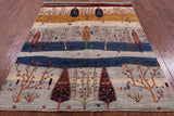 Tribal Persian Gabbeh Hand Knotted Wool Rug - 4' 9" X 6' 4" - Golden Nile