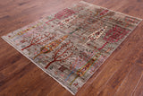 Tribal Persian Gabbeh Hand Knotted Wool Rug - 4' 10" X 6' 8" - Golden Nile