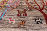 Tribal Persian Gabbeh Hand Knotted Wool Rug - 4' 10" X 6' 8" - Golden Nile