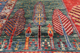 Tribal Persian Gabbeh Handmade Wool Rug - 6' 6" X 10' 3" - Golden Nile