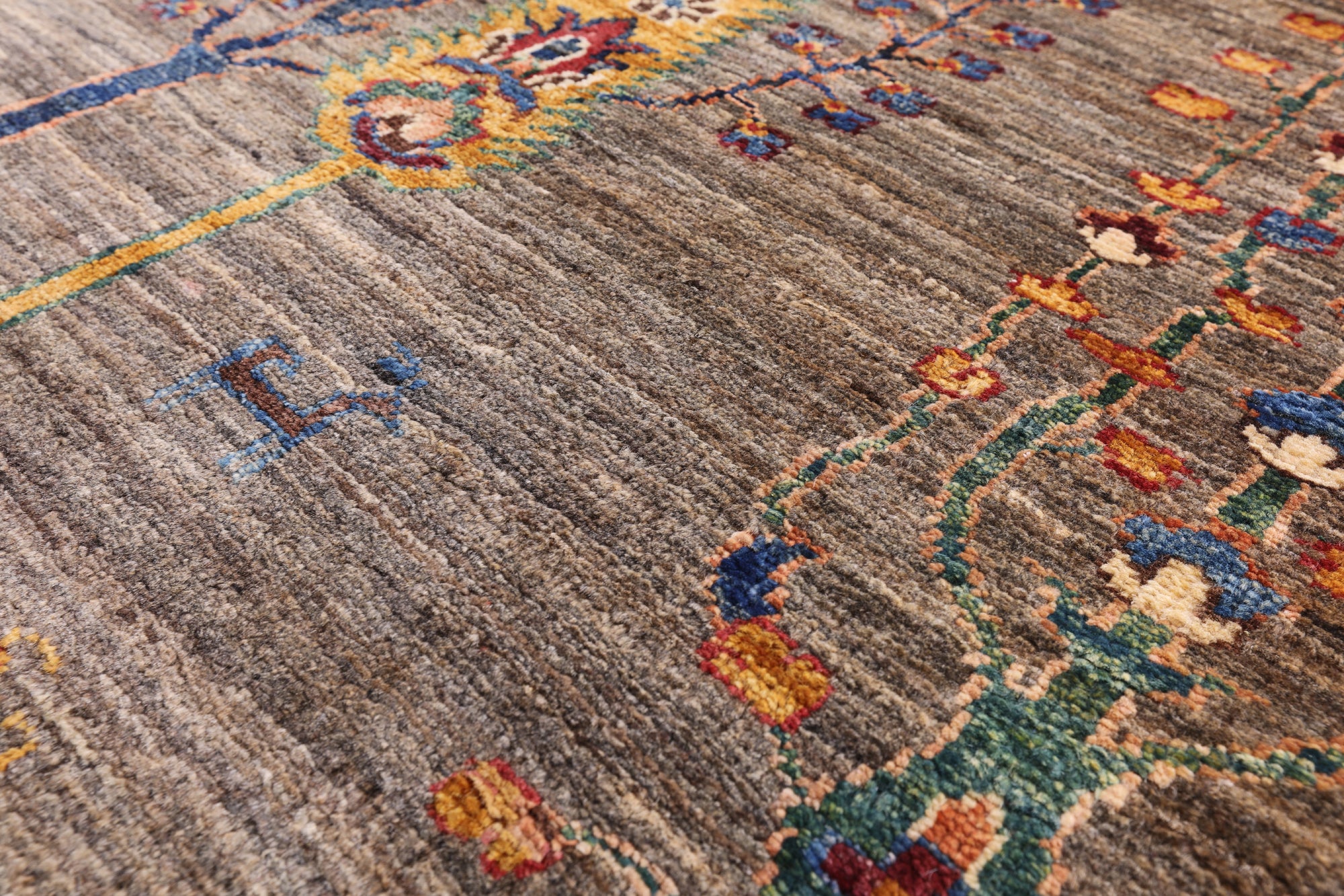 Tribal Persian Gabbeh Hand Knotted Wool Rug - 6' 8" X 9' 4" - Golden Nile