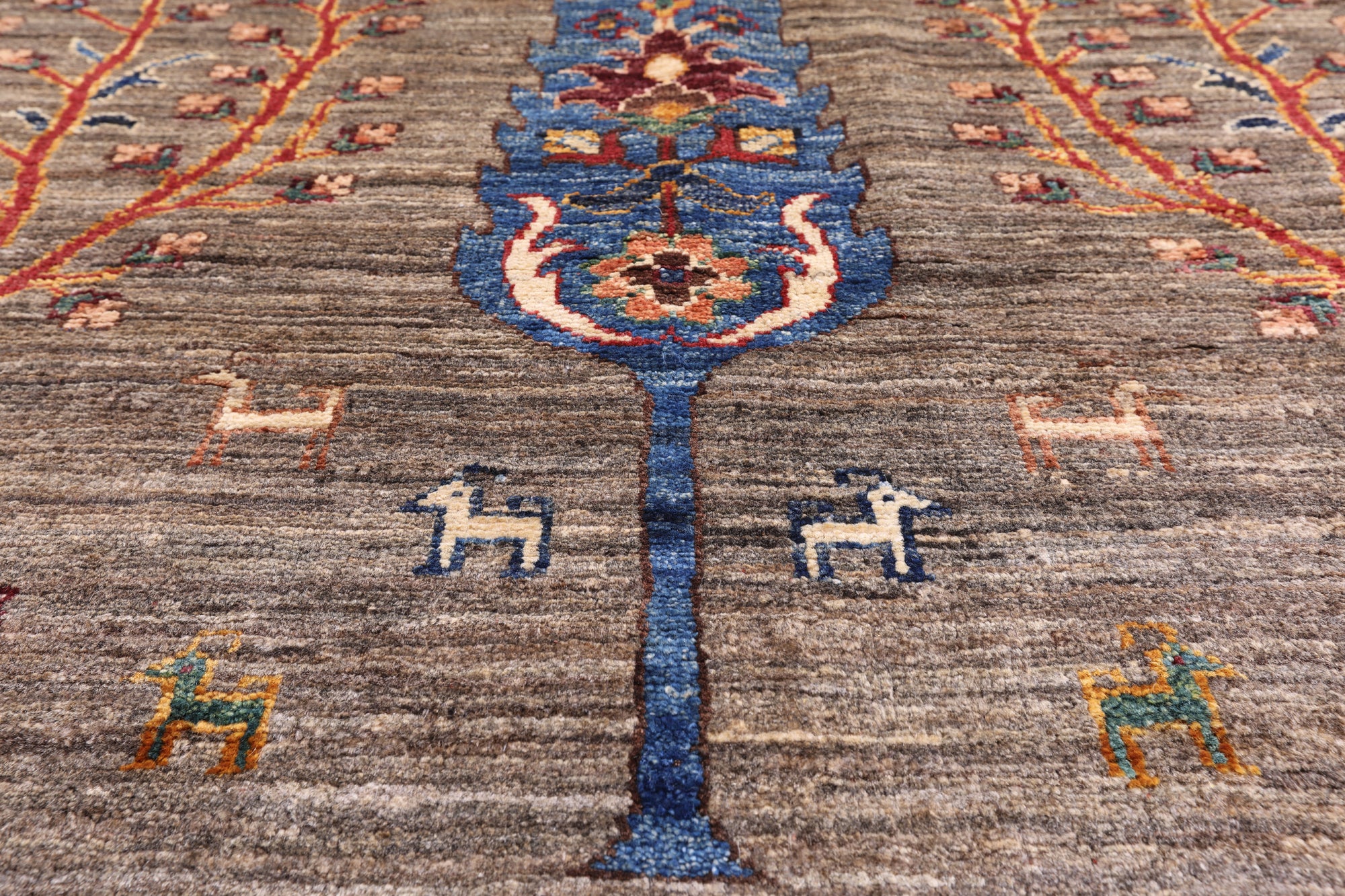 Tribal Persian Gabbeh Hand Knotted Wool Rug - 6' 8" X 9' 4" - Golden Nile