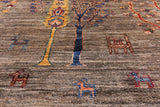Tribal Persian Gabbeh Hand Knotted Wool Rug - 6' 8" X 9' 4" - Golden Nile