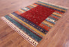 Tribal Persian Gabbeh Handmade Wool Rug - 5' 5" X 8' 1" - Golden Nile