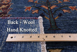 Blue Tribal Persian Gabbeh Handmade Wool Rug - 5' 9" X 8' 4" - Golden Nile