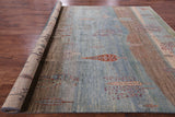 Tribal Persian Gabbeh Hand Knotted Wool Rug - 8' 10" X 11' 10" - Golden Nile