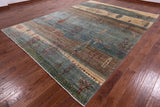 Tribal Persian Gabbeh Hand Knotted Wool Rug - 8' 10" X 11' 10" - Golden Nile