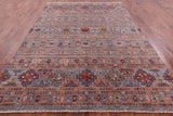 Tribal Persian Gabbeh Handmade Wool Rug - 6' 11" X 9' 11" - Golden Nile