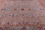 Tribal Persian Gabbeh Handmade Wool Rug - 6' 11" X 9' 11" - Golden Nile