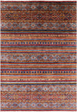 Tribal Khorjin Persian Gabbeh Hand Knotted Wool Rug - 6' 8" X 9' 9" - Golden Nile