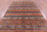 Tribal Khorjin Persian Gabbeh Hand Knotted Wool Rug - 6' 8" X 9' 9" - Golden Nile